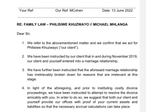 Lee Khuzwayo Divorce